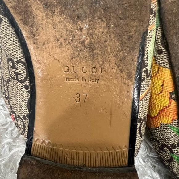 Gucci Multicolor GG Canvas Princetown Horsebit Tian Print Mules - Picture 9 of 12